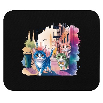 Discover Urban Cat Friends Mouse Pads