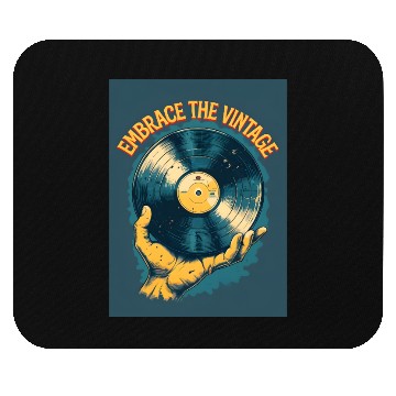Discover Retro Vinyl Record Held Mouse Pads