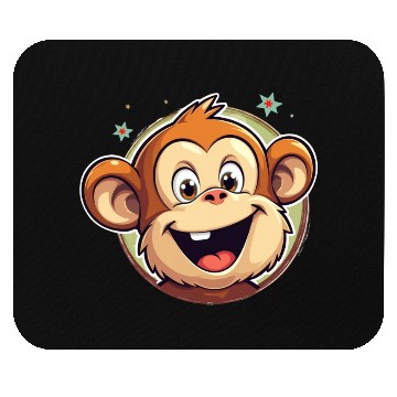 Discover Cute Cartoon Monkey Face Mouse Pads