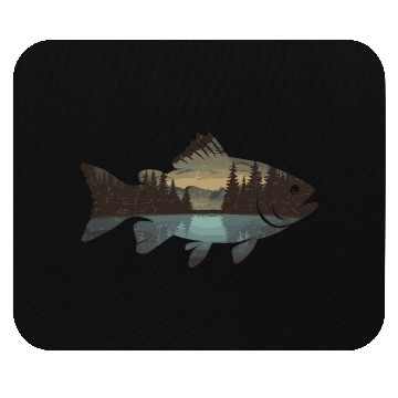 Discover Serene Wilderness Fish Scene Nature Lovers Artwork Mouse Pads