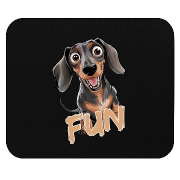 Discover Cheerful Dachshund Fun Expression Mouse Pads