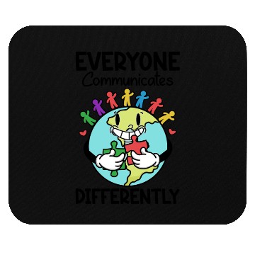Discover Everyone Communicates Differently Smiling Earth Mouse Pads