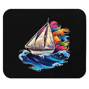 Discover Sailing Synthwave Mouse Pads