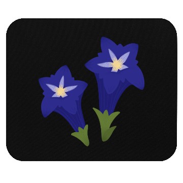 Discover blue gentian flowers Mouse Pads
