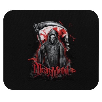 Discover Heavy Metal Reaper with Scythe Graphic Mouse Pads