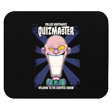 Discover Quizmaster Funny Cartoon College Mouse Pads