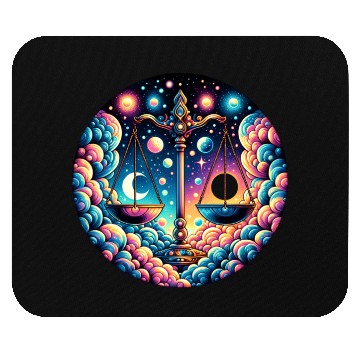 Discover Libra - Celestial Scales of Balance Mouse Pads