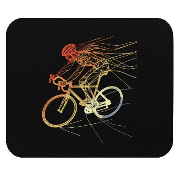 Discover Cycling Girl Drawing Vintage Mouse Pads