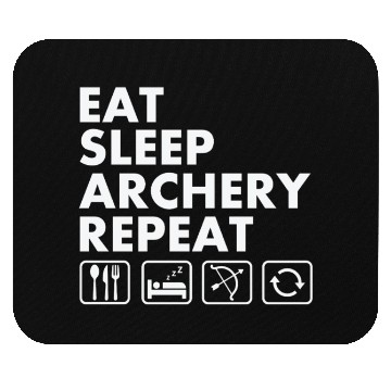 Discover Eat Sleep Archery Repeat Funny Archer Mouse Pads