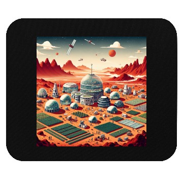 Discover Town on Mars Mouse Pads