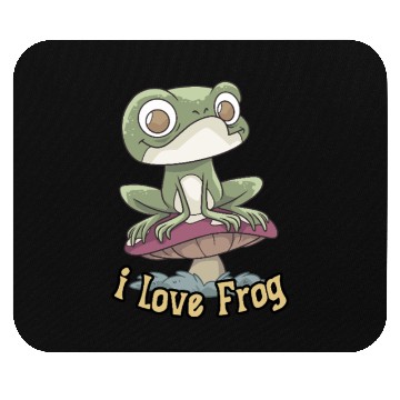 Discover i love frog Mouse Pads