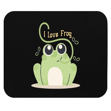Discover i love frog Mouse Pads