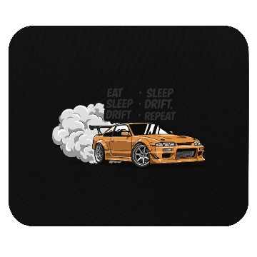 Discover Eat Sleep Drift Repeat Mouse Pads – Neon JDM Car Raci