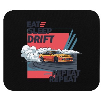 Discover Eat Sleep Drift Repeat Mouse Pads – Neon JDM Car Raci