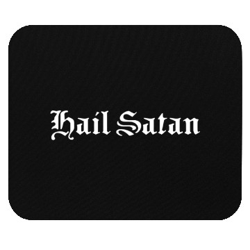 Discover Deadpan Funny Hail Satan Mouse Pads