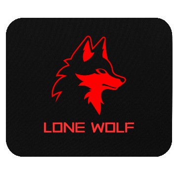Discover lone wolf red logo Mouse Pads