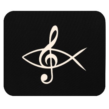 Discover Clef Ichthys Jesus Fish Church Choir Mouse Pads