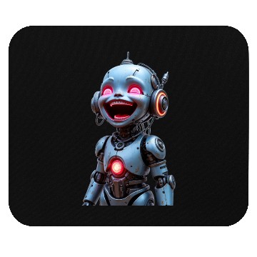 Discover Scrap Metal Robot Baby huge smile Mouse Pads