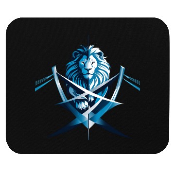 Discover Unity Emblem: Lion and Bridge Intertwined Mouse Pads