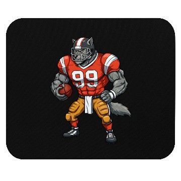 Discover Wolf American football player Mouse Pads