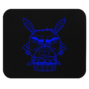 Discover Easter Bunny Eggs Basket Evil Eye Dangerous Smile Mouse Pads