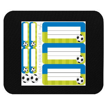 Discover DIY School Sticker Set - Soccer - Blue Green - 9 Mouse Pads