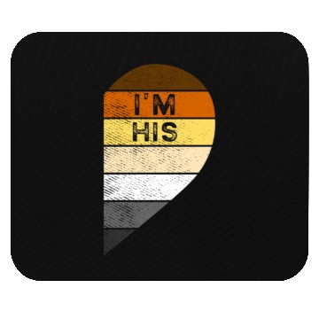 Discover Bear Pride Couple Heart I'm His He's Mine Matching Mouse Pads