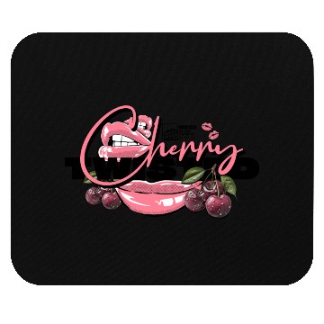 Discover TWISTED CHERRY - Lips Logo (light pink/black) Mouse Pads
