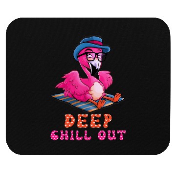 Discover Deep Chill Out Flamingo Summer Vacation Mouse Pads