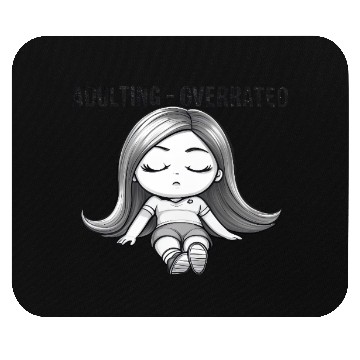 Discover Adulting Overrated Mouse Pads