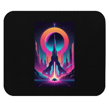 Discover Neon Horizon: The Future of Space Exploration Mouse Pads