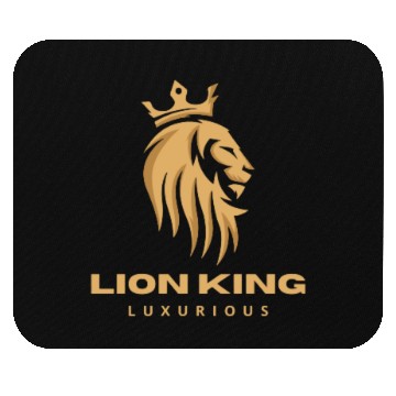 Discover Cream gold for lions ( lion logo) Mouse Pads