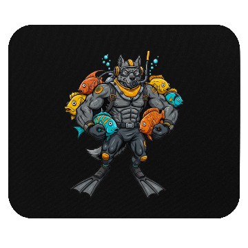Discover Wolf Diver Mouse Pads