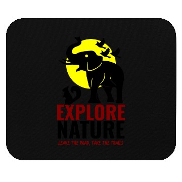 Discover Explore Nature Elephant Squirrel Art Mouse Pads