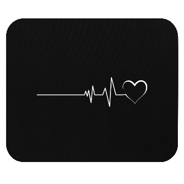 Discover Heartbeat love icon Mouse Pads