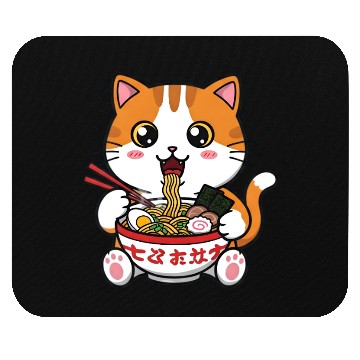 Discover Kawaii Ramen Cat Mouse Pads
