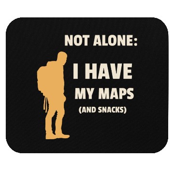 Discover Solo traveler: I have my maps and snacks Mouse Pads