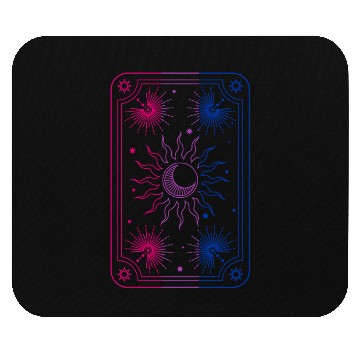 Discover Mystical Tarot Card Sun in Bisexual Flag Colors Mouse Pads
