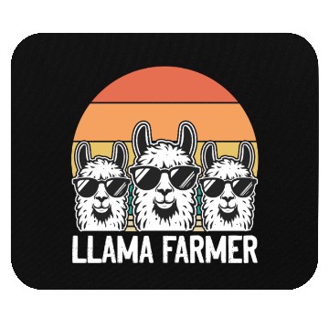 Discover Llama Farmer - Funny Llama Alpaca Farmer Mouse Pads