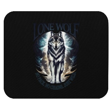 Discover Lone Wolf - No Pack, No Chains, Just Wild Mouse Pads