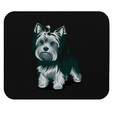 Discover Adorable Yorkshire Terrier Art for Dog Lovers Mouse Pads