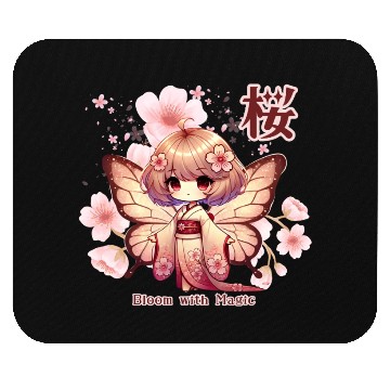Discover Bloom with Magic - Kawaii Sakura Fairy Mouse Pads