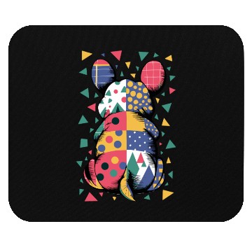 Discover Colorful Geometric Patchwork Abstract Bunny Mouse Pads
