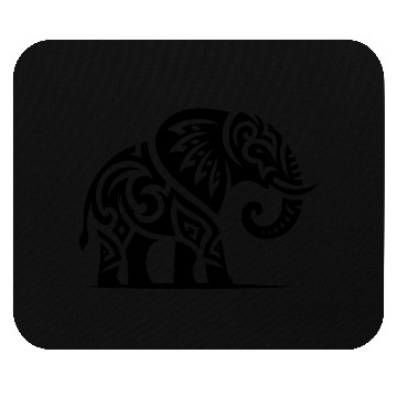 Discover Elegant Tattoo Elephant With Large Tusks Mouse Pads