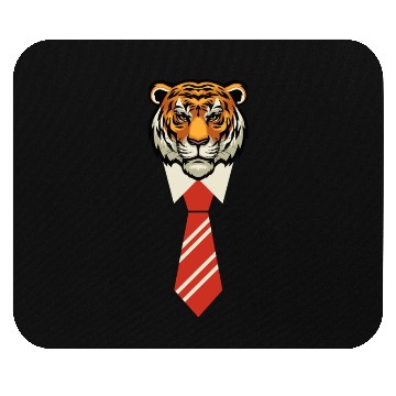 Discover Tiger Boss Stylish Tie Graphic – Power & Elegance Mouse Pads