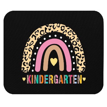 Discover Kindergarten Teacher Leopard Rainbow Teacher Mouse Pads