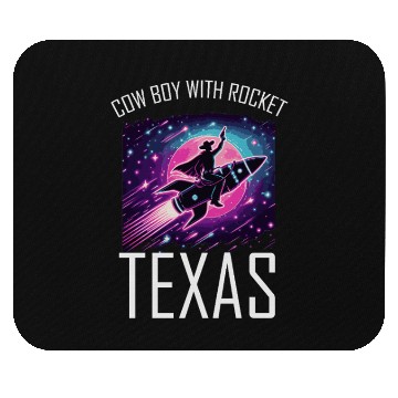 Discover Cowboy with Rocket – Texas Space Adventure Mouse Pads