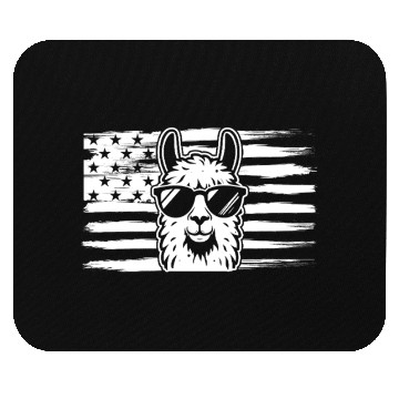 Discover Alpaca Llama US Flag Llama Mouse Pads