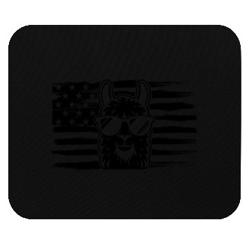 Discover Llama US Flag Llama Mouse Pads