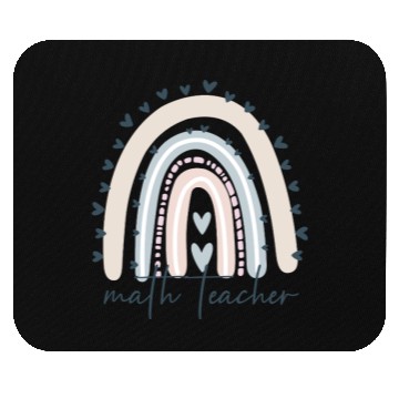 Discover Math Teacher with rainbow Mouse Pads
